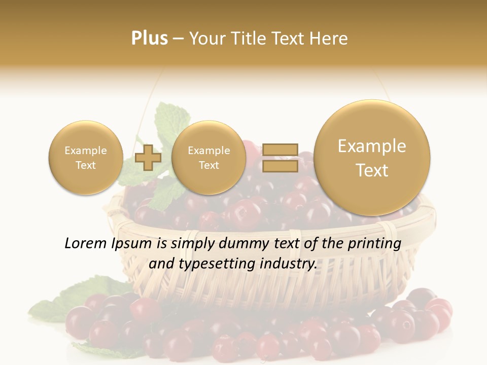 Diet Basket Many PowerPoint Template