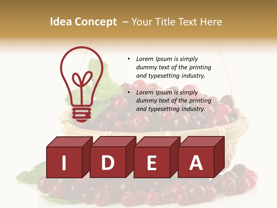 Diet Basket Many PowerPoint Template