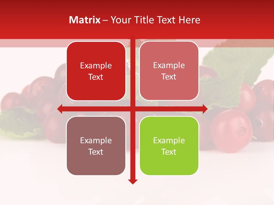 Cranberry Berries Healthy PowerPoint Template