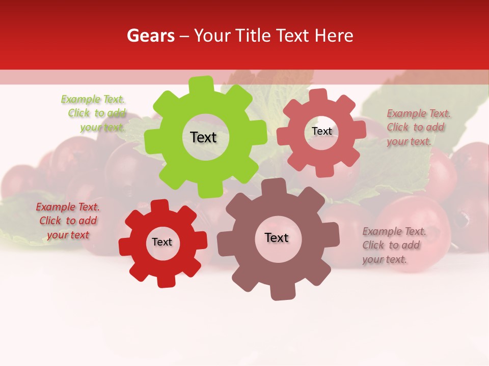 Cranberry Berries Healthy PowerPoint Template