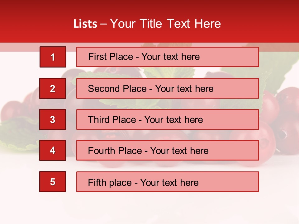 Cranberry Berries Healthy PowerPoint Template