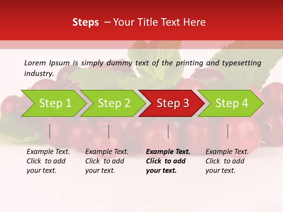 Cranberry Berries Healthy PowerPoint Template