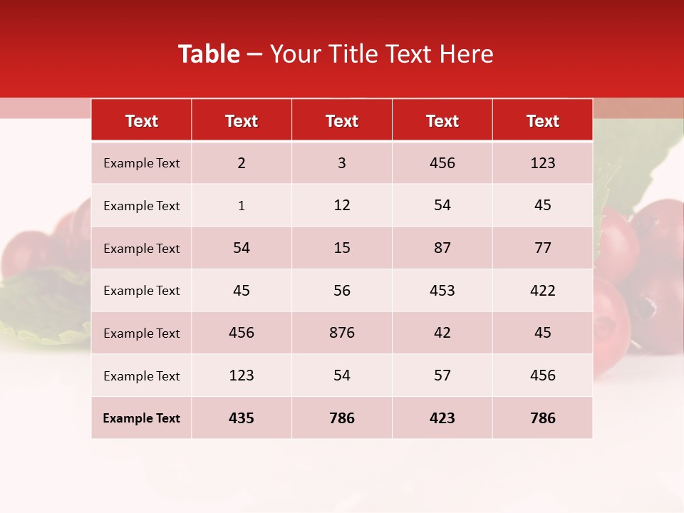 Cranberry Berries Healthy PowerPoint Template