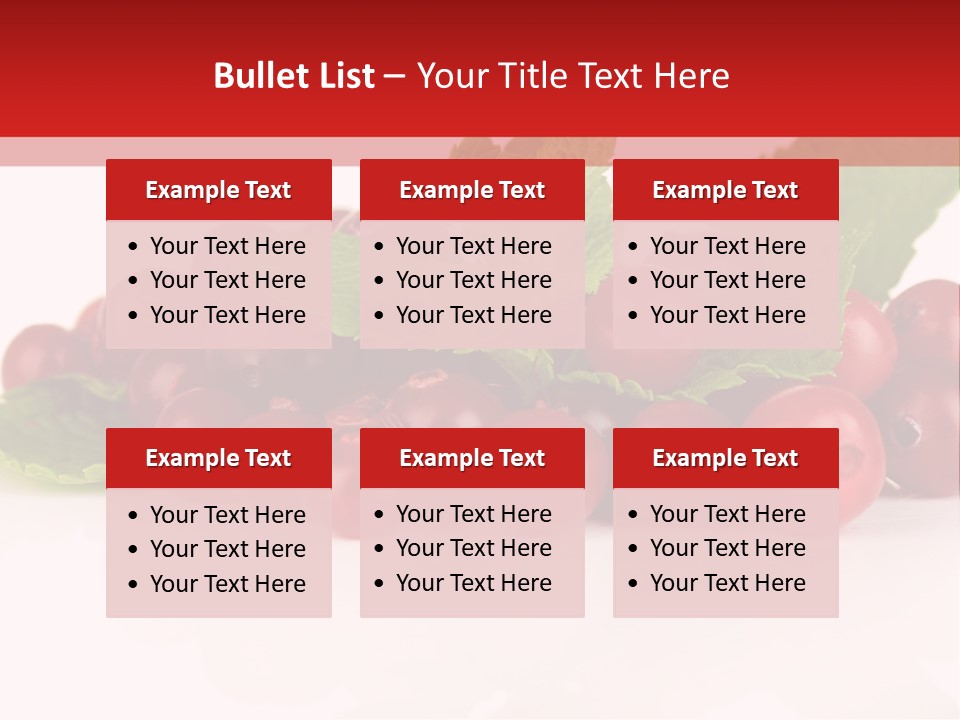 Cranberry Berries Healthy PowerPoint Template