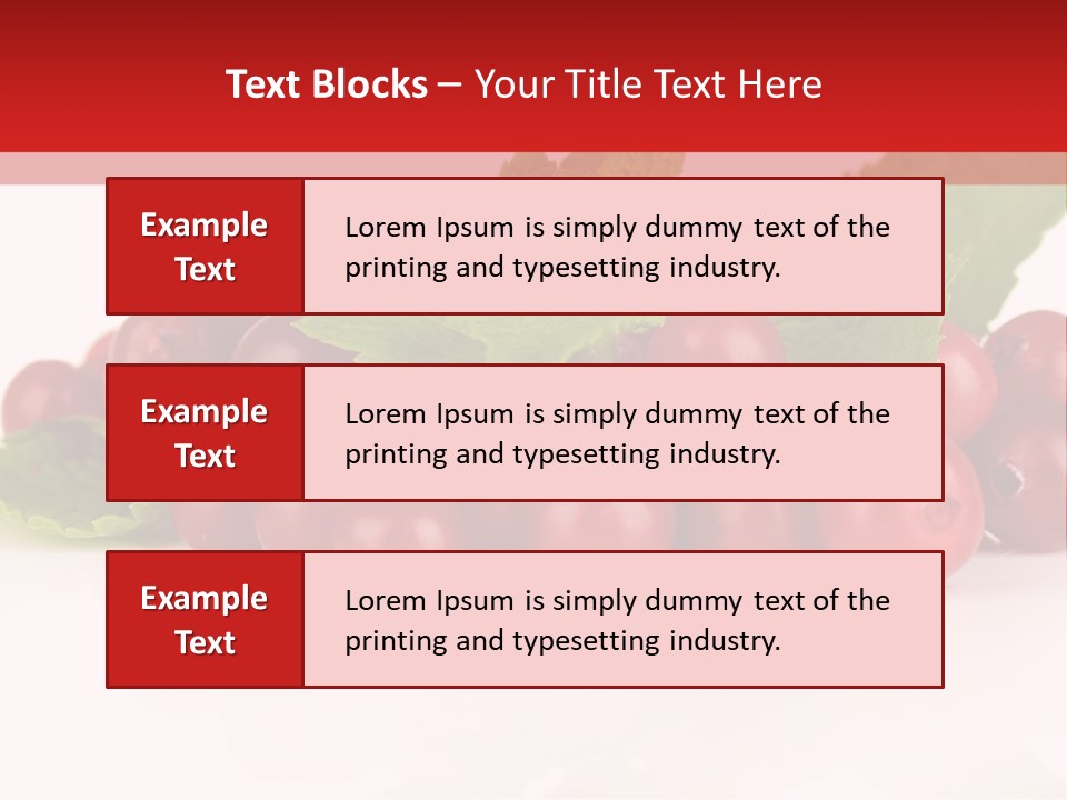 Cranberry Berries Healthy PowerPoint Template