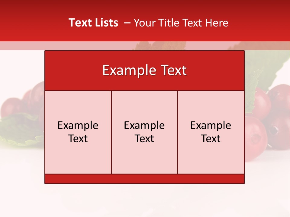 Cranberry Berries Healthy PowerPoint Template