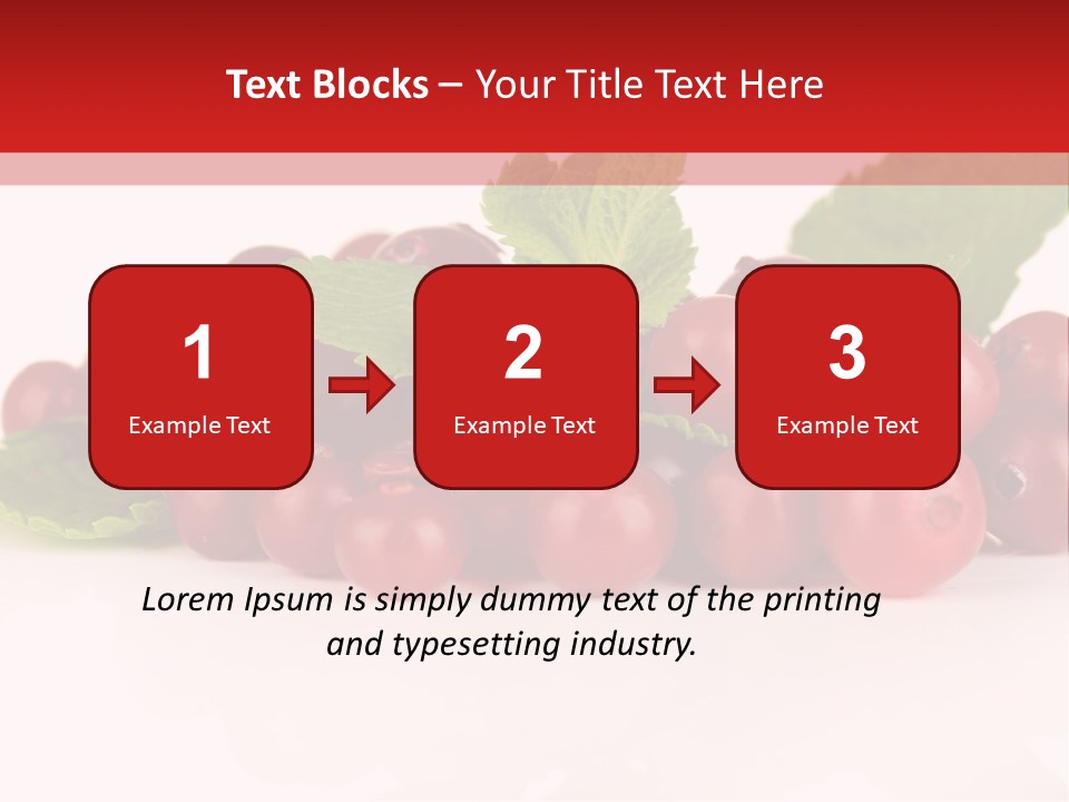 Cranberry Berries Healthy PowerPoint Template