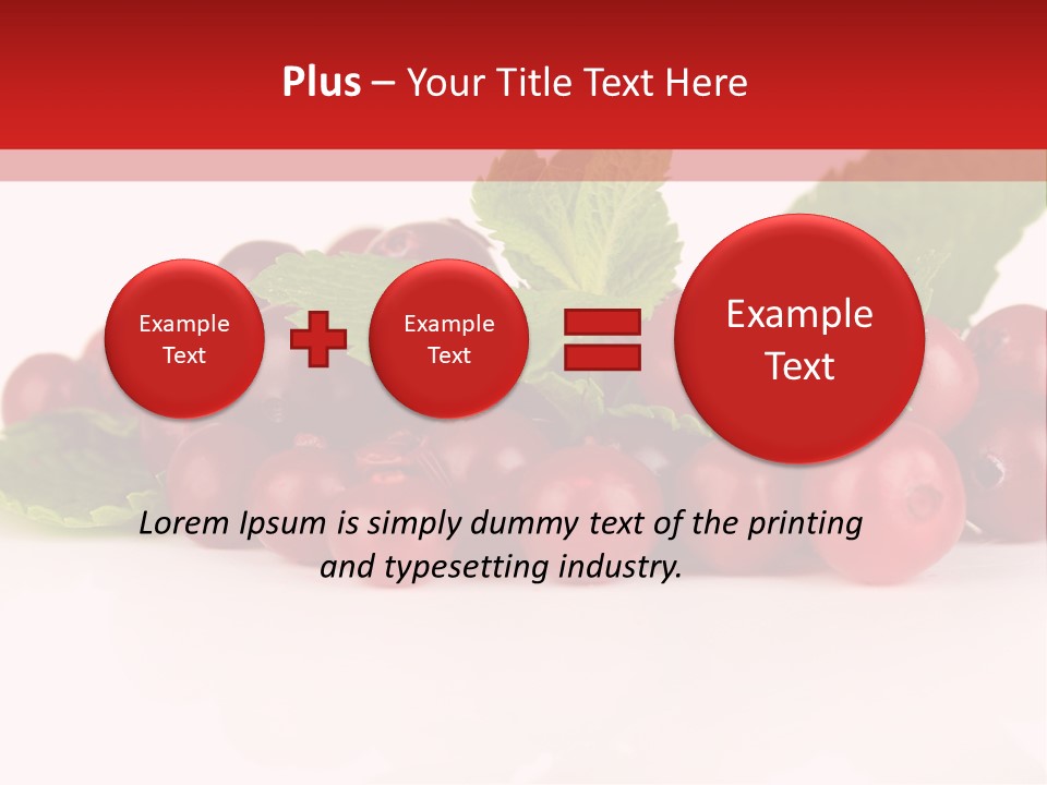 Cranberry Berries Healthy PowerPoint Template