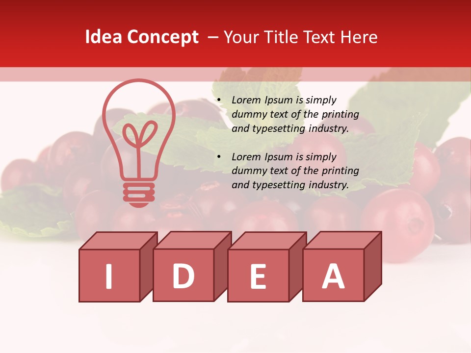 Cranberry Berries Healthy PowerPoint Template