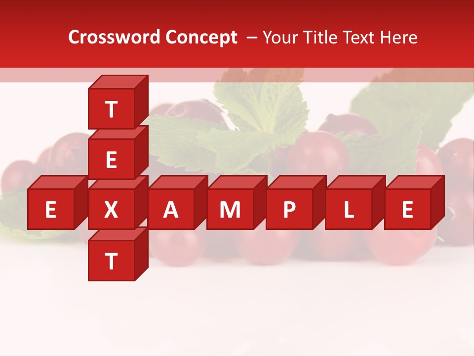 Cranberry Berries Healthy PowerPoint Template
