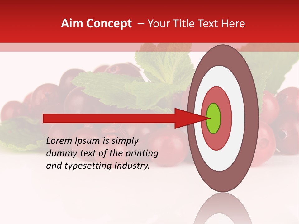 Cranberry Berries Healthy PowerPoint Template