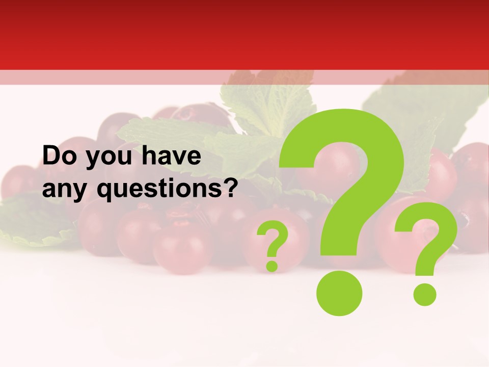 Cranberry Berries Healthy PowerPoint Template