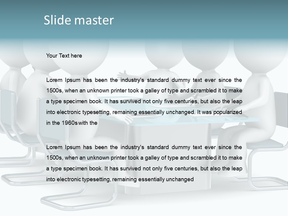 Sitting Character Discussion PowerPoint Template