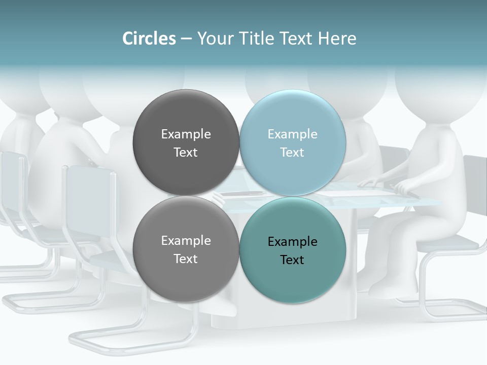 Sitting Character Discussion PowerPoint Template