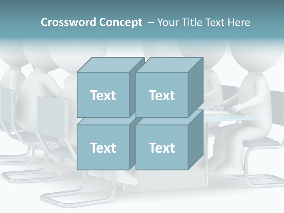 Sitting Character Discussion PowerPoint Template