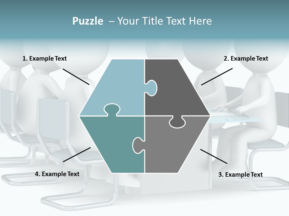 Sitting Character Discussion PowerPoint Template