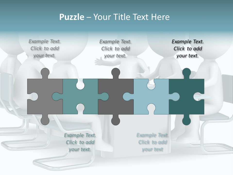 Sitting Character Discussion PowerPoint Template