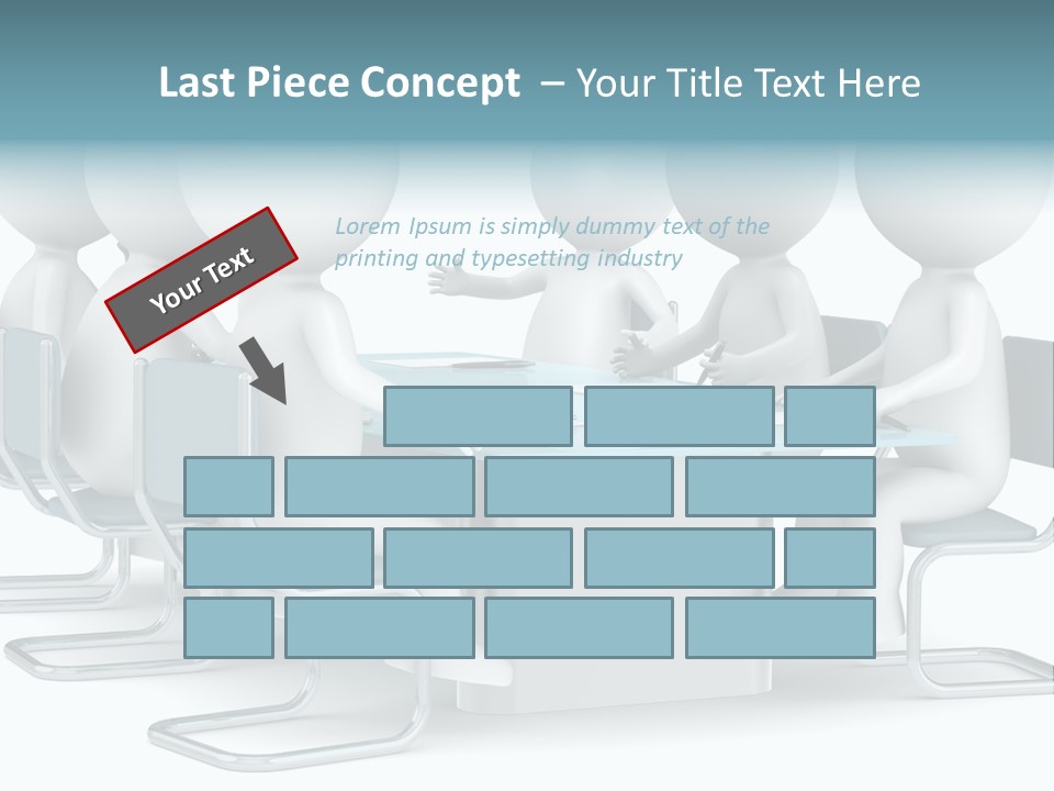 Sitting Character Discussion PowerPoint Template