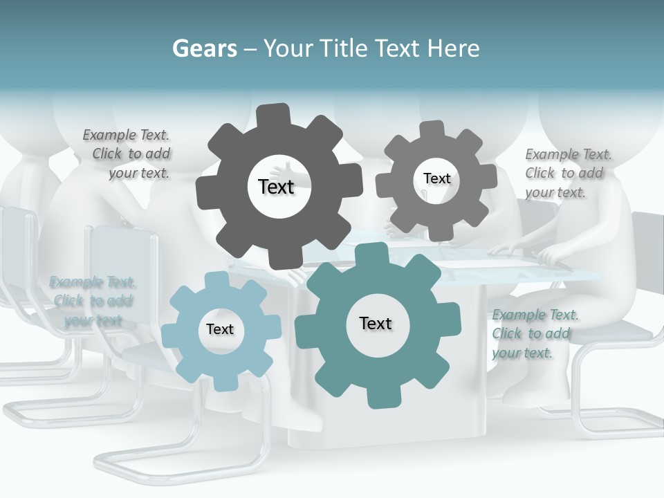Sitting Character Discussion PowerPoint Template