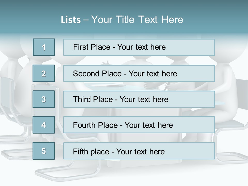 Sitting Character Discussion PowerPoint Template