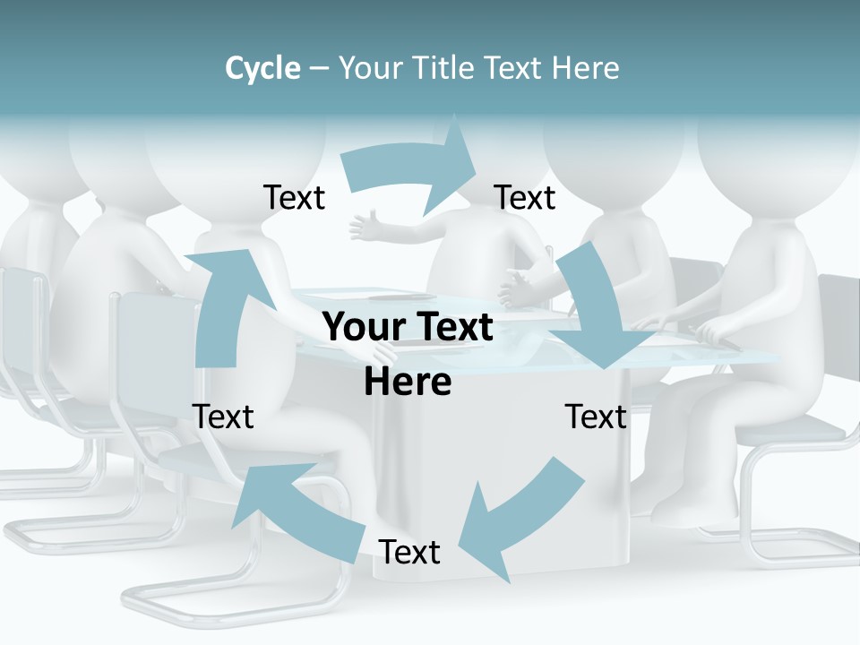 Sitting Character Discussion PowerPoint Template