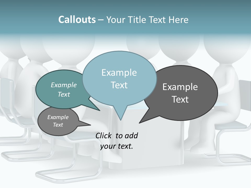 Sitting Character Discussion PowerPoint Template