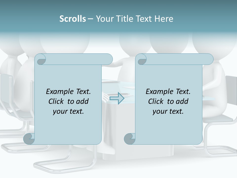 Sitting Character Discussion PowerPoint Template