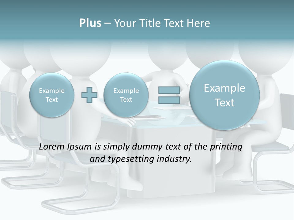 Sitting Character Discussion PowerPoint Template