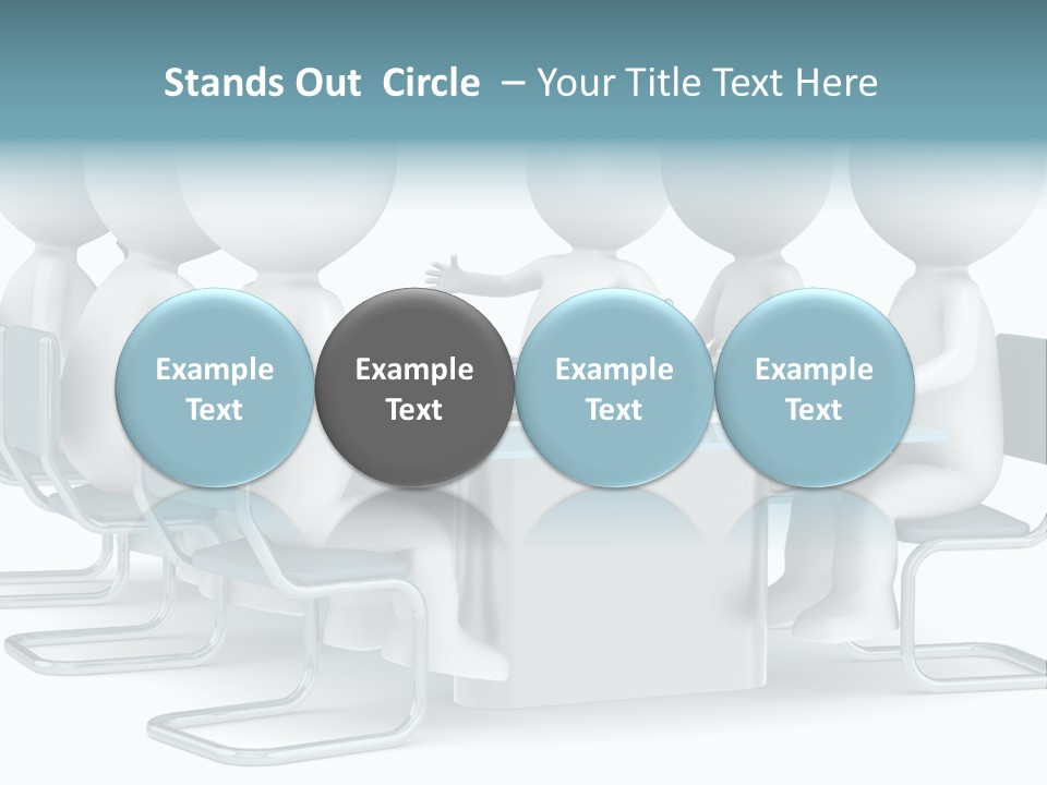 Sitting Character Discussion PowerPoint Template