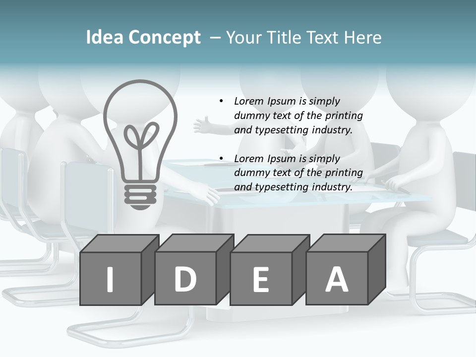 Sitting Character Discussion PowerPoint Template