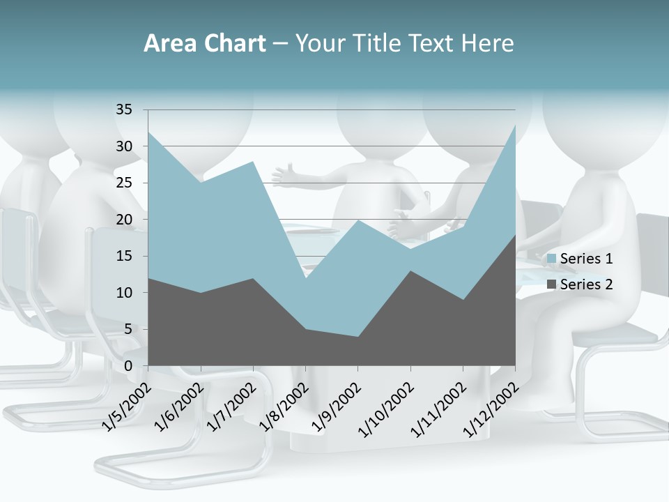 Sitting Character Discussion PowerPoint Template