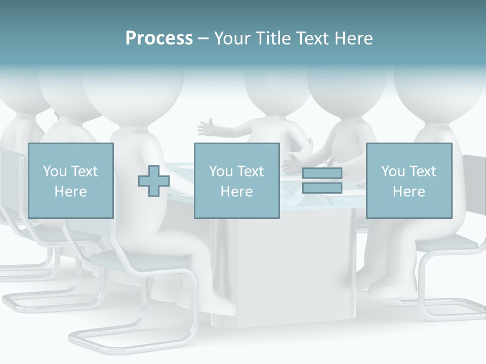 Sitting Character Discussion PowerPoint Template