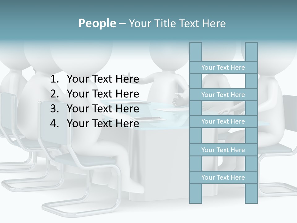 Sitting Character Discussion PowerPoint Template