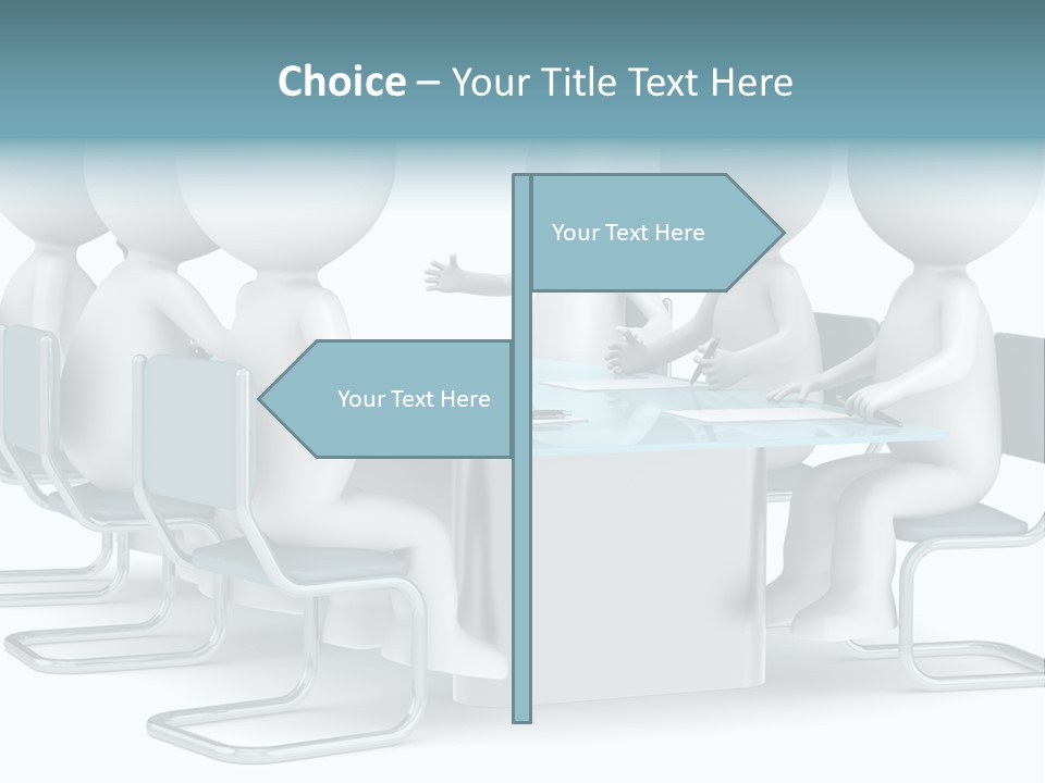 Sitting Character Discussion PowerPoint Template