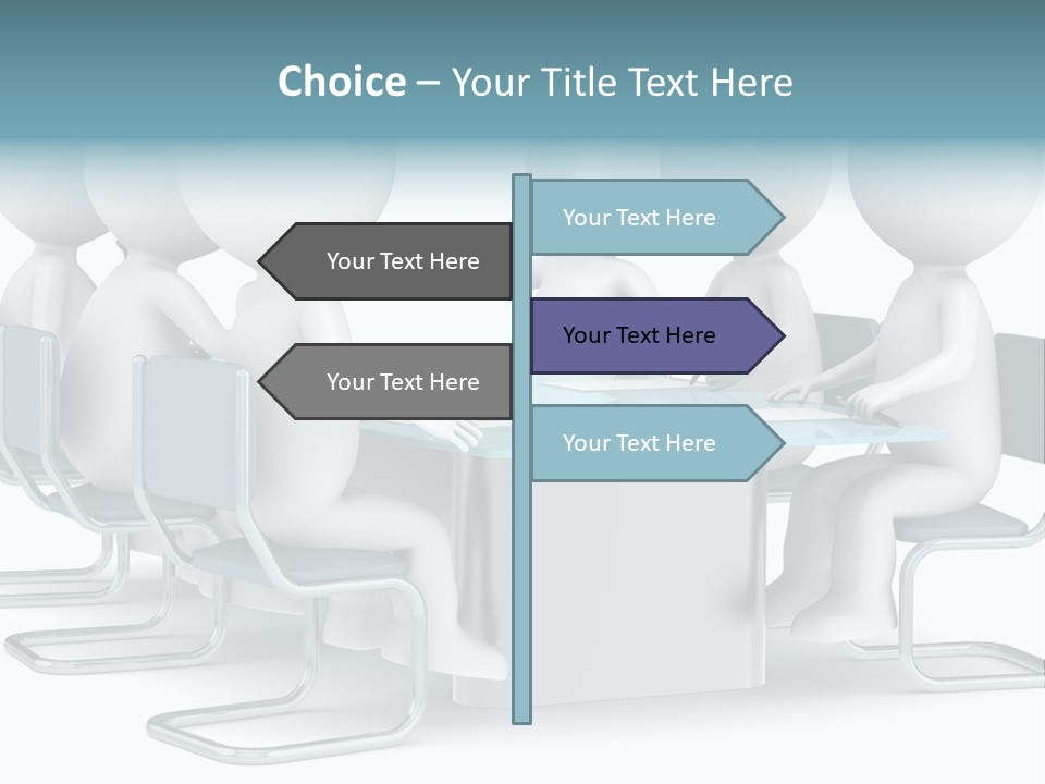 Sitting Character Discussion PowerPoint Template