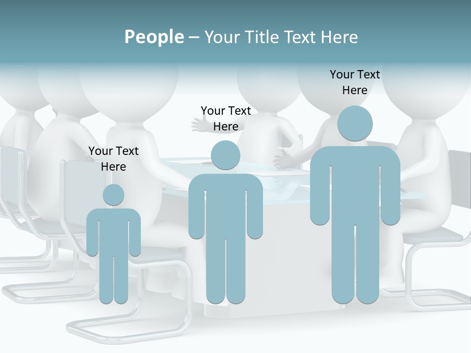 Sitting Character Discussion PowerPoint Template