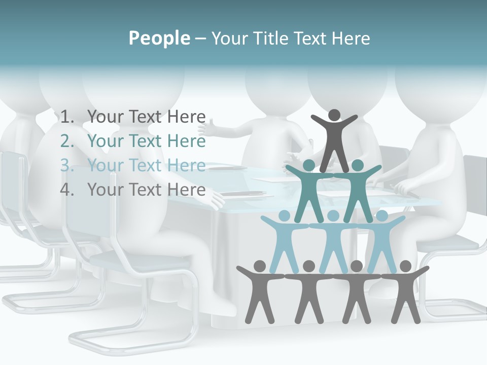 Sitting Character Discussion PowerPoint Template