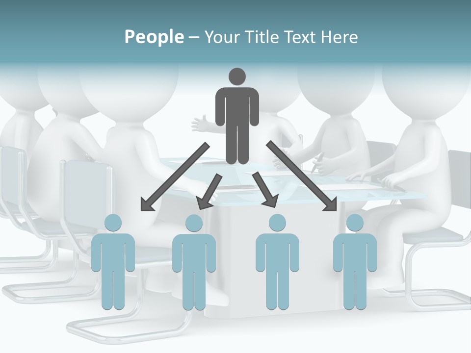 Sitting Character Discussion PowerPoint Template