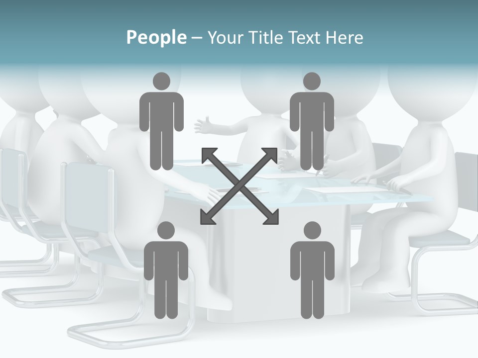 Sitting Character Discussion PowerPoint Template