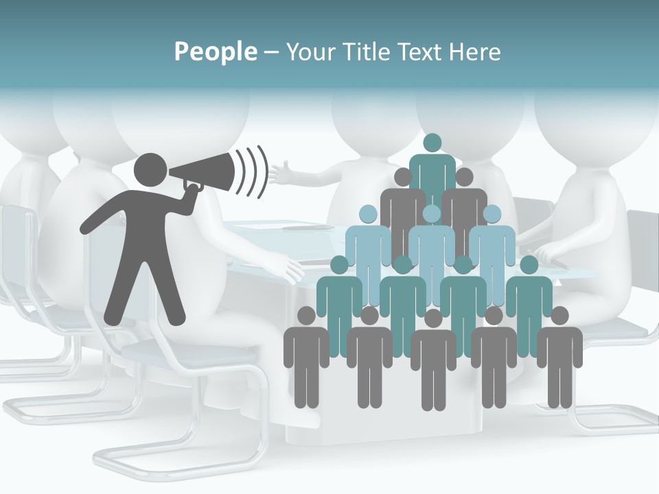 Sitting Character Discussion PowerPoint Template