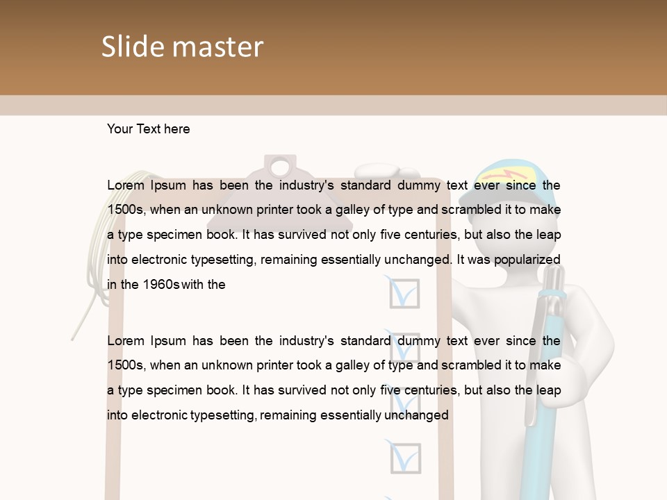 Research Character Man PowerPoint Template
