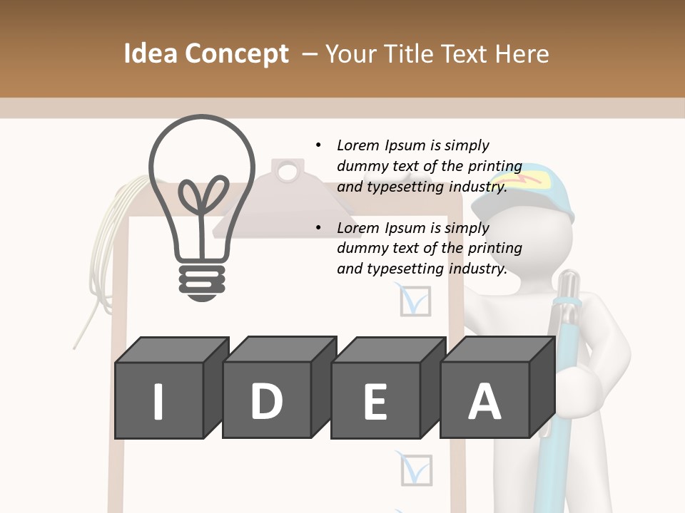 Research Character Man PowerPoint Template
