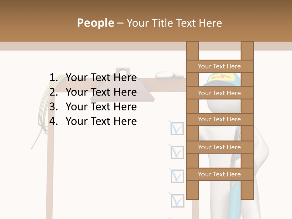Research Character Man PowerPoint Template