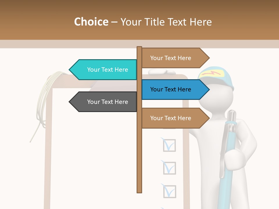 Research Character Man PowerPoint Template