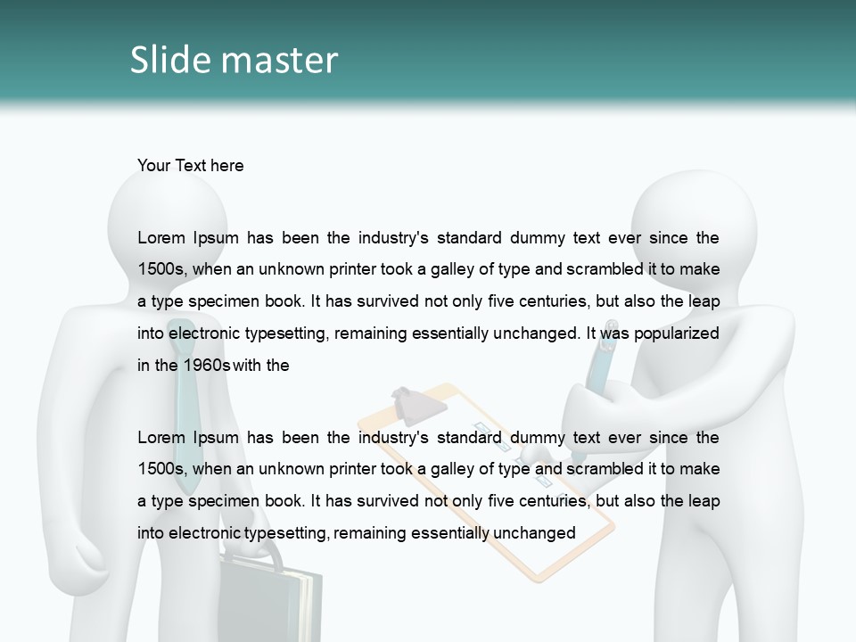 Pen Write Character PowerPoint Template