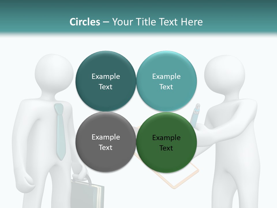 Pen Write Character PowerPoint Template