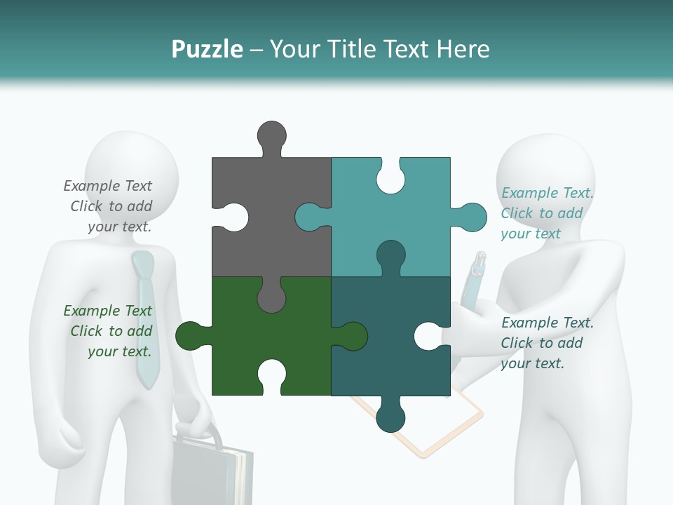 Pen Write Character PowerPoint Template