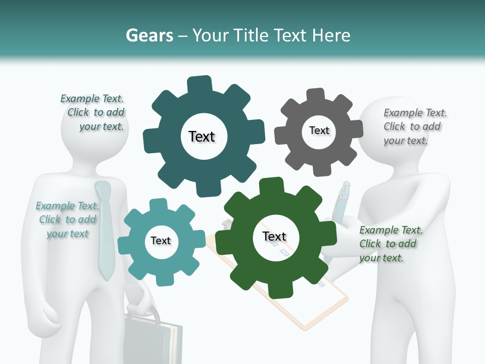 Pen Write Character PowerPoint Template