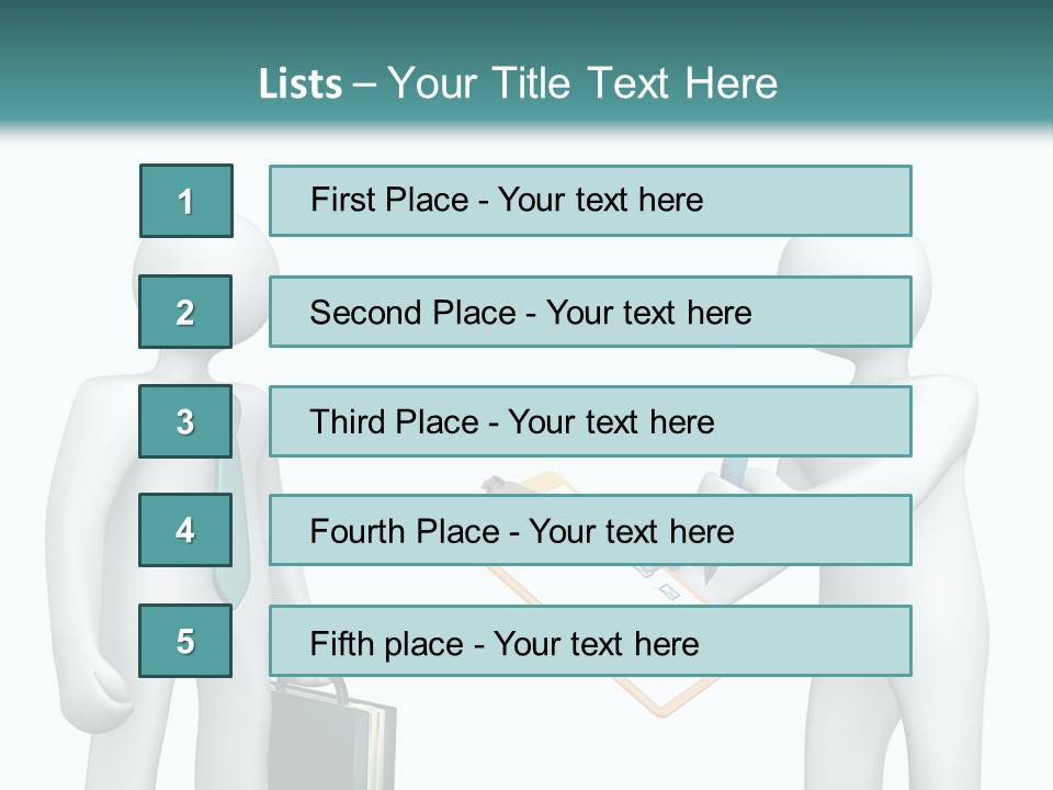 Pen Write Character PowerPoint Template