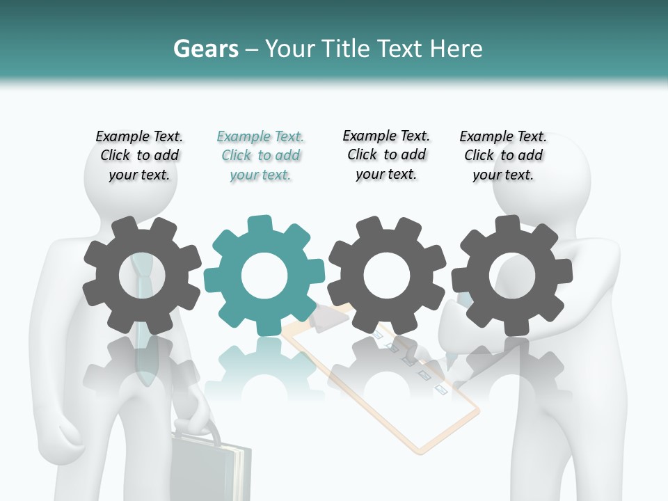 Pen Write Character PowerPoint Template